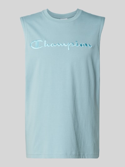 Champion Top mit Label-Stitching und Rundhalsausschnitt Aqua 2