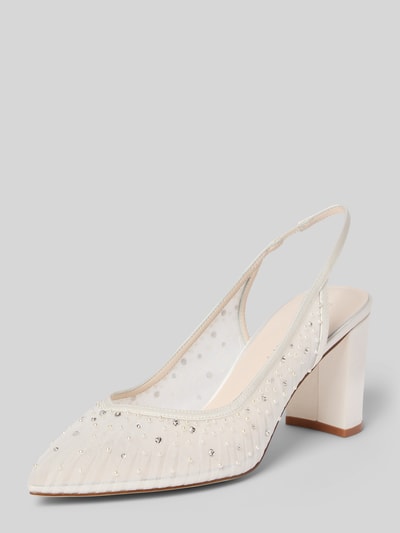 Rainbow Club Pumps mit Ziersteinbesatz Modell 'Lucia' Offwhite 1