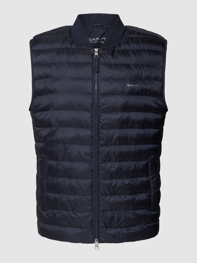 Gant Steppweste mit Logo-Print Modell 'Gillet' Marine 2