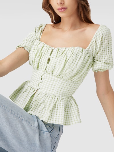 Guess Bluse mit Karo-Muster Lind 3