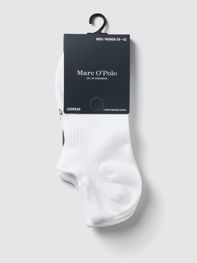 Marc O'Polo Sneakersocken mit Label-Detail im 3er-Pack Modell 'SASCHA' Weiss 3
