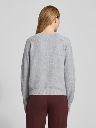Vero Moda Regular Fit Strickpullover mit Crew Neck Modell 'DOFFYSHINE' Hellgrau 5