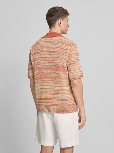 ARMEDANGELS Regular Fit Poloshirt aus reiner Bio-Baumwolle Modell 'YARNMIX' Orange 5