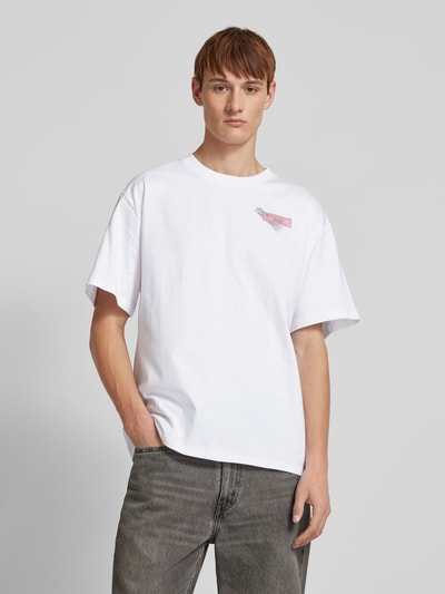 KARL KANI T-Shirt mit Label-Print Weiss 4