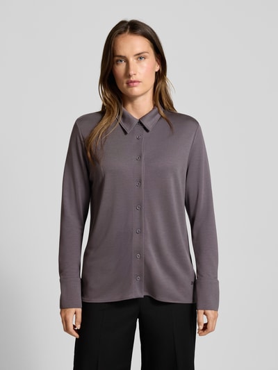 Windsor Regular Fit Bluse aus Lyocell-Mix mit Label-Detail Purple 4