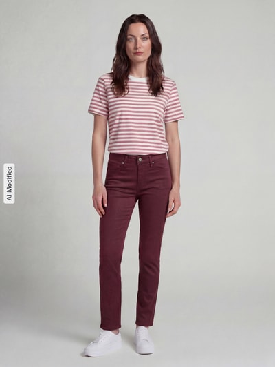 Levi's® 300 Straight Fit Jeans aus Baumwoll-Mix mit Viskose-Anteil Modell '314 SHAPING STRAIGHT' Bordeaux 1