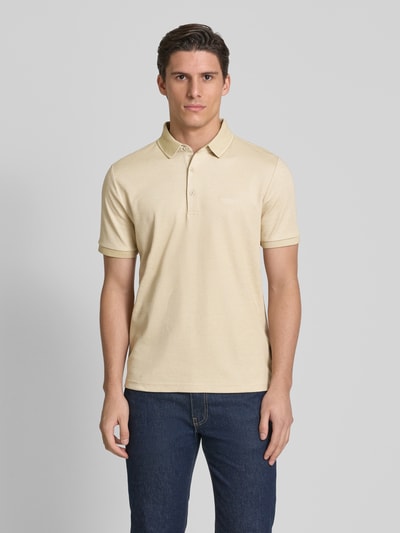 HECHTER PARIS Poloshirt mit kurzer Knopfleiste Beige 4