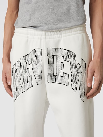 REVIEW Sweatpants met label met strass-steentjes Offwhite - 3