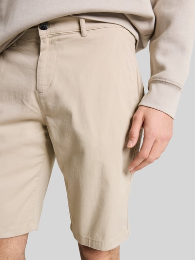 Tom Tailor Slim Fit Chinoshorts aus reiner Baumwolle Beige Melange 3