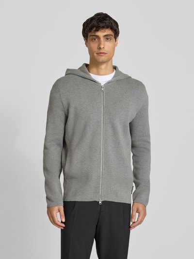 Marc O'Polo Regular Fit Strickjacke aus reiner Baumwolle Hellgrau 4