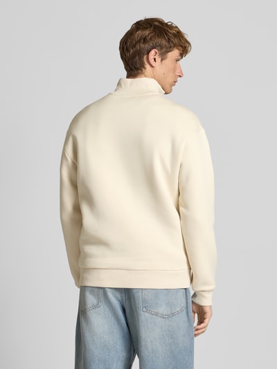 REVIEW Sweatshirt mit Stehkragen und Reißverschluss Ecru 5