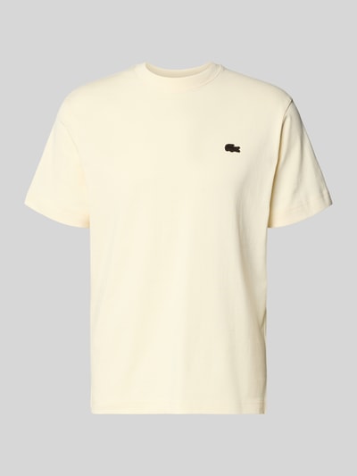 Produktfoto, Regular Fit T-Shirt aus reiner Baumwolle Modell 'LOURD' von Lacoste w jednolitym kolorze, logo na piersi, krótki rękaw, okrągły dekolt, materiał bawełniany