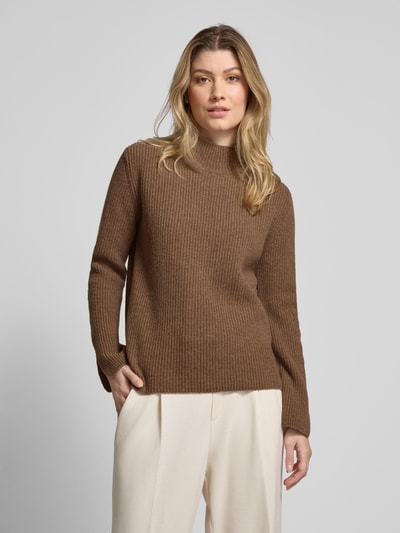 MAERZ Muenchen Strickpullover mit Turtleneck Mud Melange 4