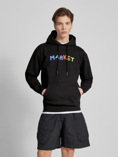 MARKET Hoodie met labelprint, model 'PINK PANTHER NOSTALGIA' Zwart - 4