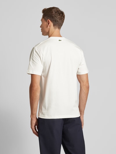 Lacoste T-Shirt mit Label-Print Offwhite 5