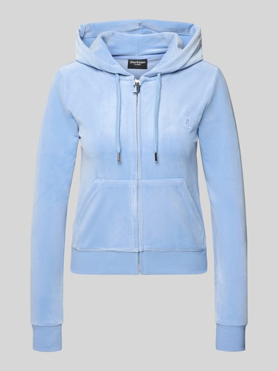 Juicy Couture Slim Fit Sweatjacke aus Samt Modell 'Robertson' Bleu 2