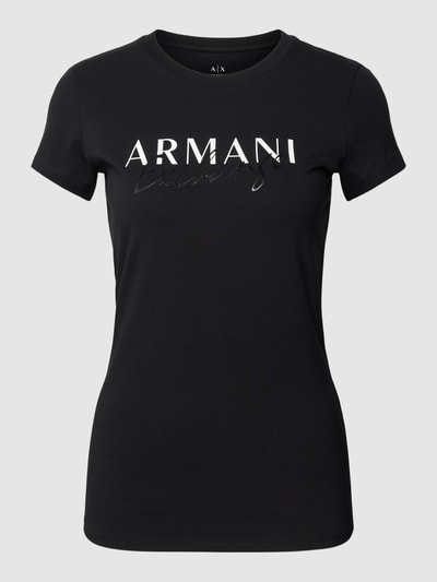 ARMANI EXCHANGE T-Shirt mit Label-Print Black 2