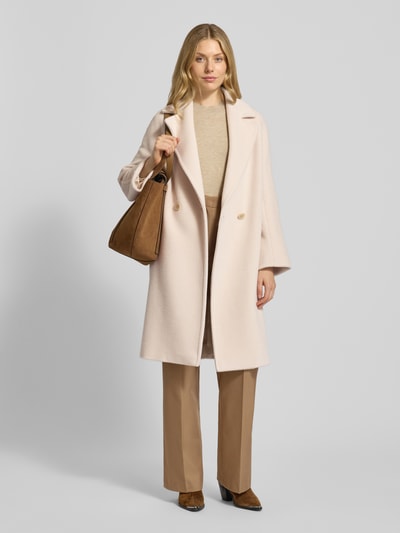 Max Mara Studio Regular Fit Wollmantel aus Alpaka-Mix Modell 'TOKIO' Beige 1