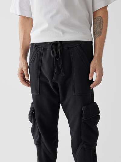 Greg Lauren Sweathose mit Cargotaschen Schwarz 6