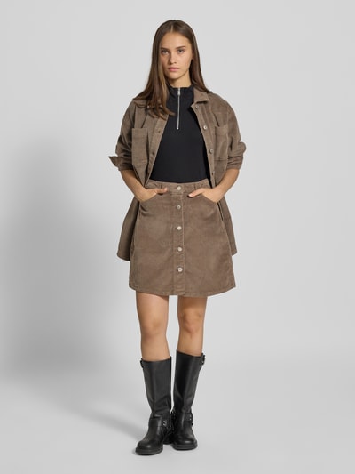 Noisy May Minirock mit 5-Pocket-Design Mittelbraun 1