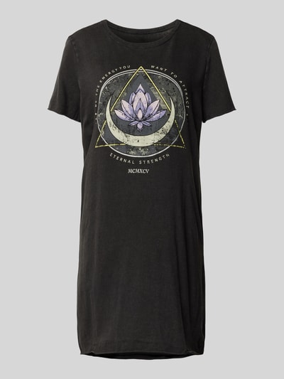 Only T-Shirt-Kleid mit Motiv-Print Modell 'LUCY LIFE' Black 2