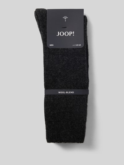 Produktfoto, ciemnoszare skarpety z domieszką wełny i kaszmiru Socken aus Woll-Kaschmir-Anteil von JOOP! kolekcja, gładka tekstura