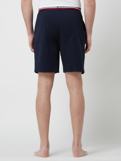 Lacoste Sweatshorts met logo in band Marineblauw - 5