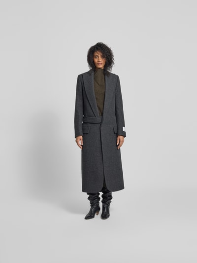 Victoria Beckham Wollmantel aus reiner Wolle Dunkelgrau 4