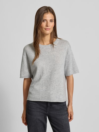 0039 Italy Bluzka z dzianiny z mieszanki kaszmiru model ‘Ines’ Jasnoszary 4
