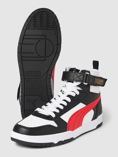 Puma High top sneakers van leer met contrastgarnering, model 'Game' Wit - 4