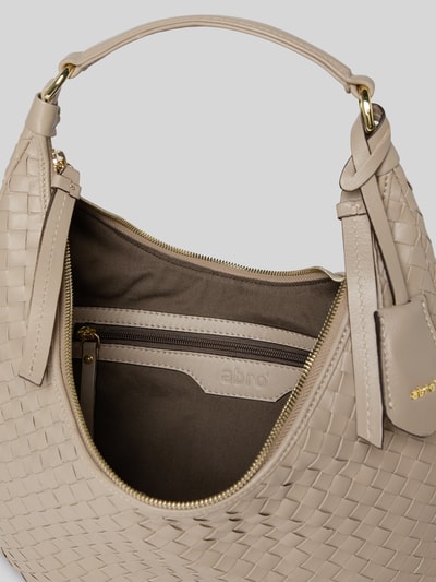 Abro Shoulder Bag mit Logo-Applikation Modell 'Nana' Taupe 5