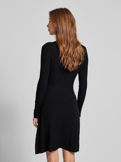 Only Gebreide jurk met turtleneck, model 'DEE HAZEL' Zwart - 5