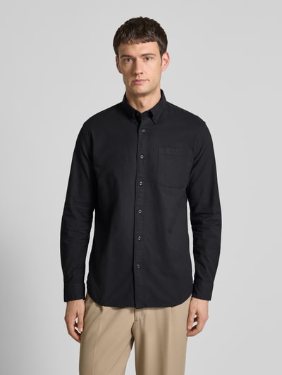 SELECTED HOMME Regular fit vrijetijdsoverhemd van katoenmix, model 'REGRICK' Zwart - 4