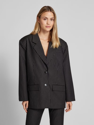 Gestuz Oversized Blazer mit Viskose-Anteil  Modell 'Caylina' Black 4