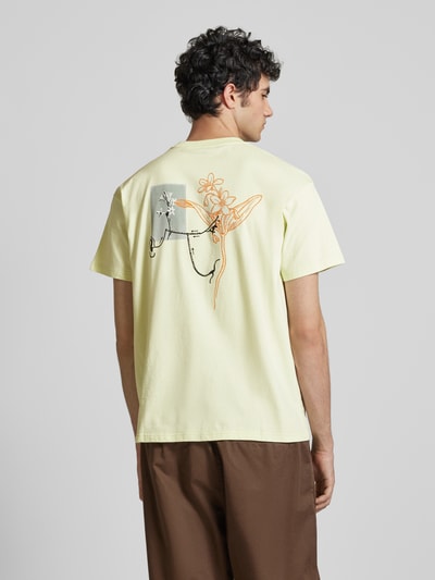 Carhartt Work In Progress T-Shirt mit Logo-Print Modell 'SENSES' Hellgelb 5