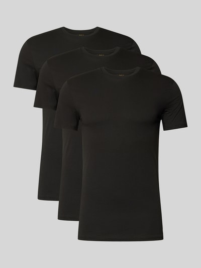Produktfoto, Slim Fit T-Shirt aus reiner Baumwolle im 3er-Pack von Polo Ralph Lauren Underwear, Optik: Unifarben, Passform: Slim-Fit, Logo-Stitching, Rundhals, Ärmelform: Kurzarm, Multipack: 3er-Pack, Materialverarbeitung: Jersey, Material: Reine Baumwolle