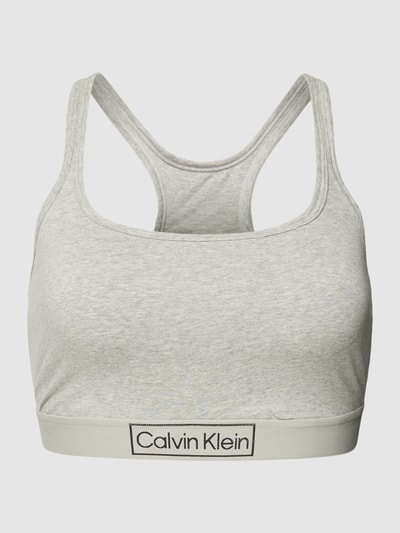 Calvin Klein Underwear Bustier in Melange-Optik mit elastischem Bund und Label-Detail Silber Melange 1