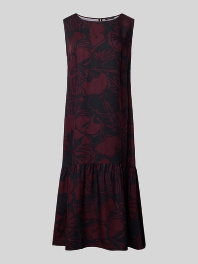 OPUS Midi-jurk met all-over print, model 'Wicy art' Marineblauw - 2