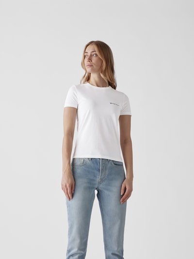 Jacquemus T-Shirt mit Label-Stitching Weiss 4