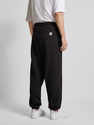 KARL KANI Regular fit sweatpants met labelstitching Zwart - 5