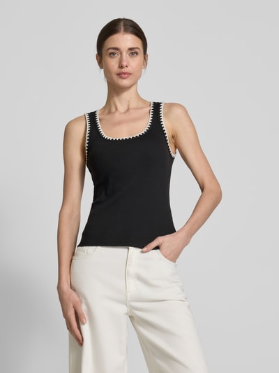 Vero Moda Slim Fit Tank Top mit Rundhalsausschnitt Modell 'VIOLA' Black 4