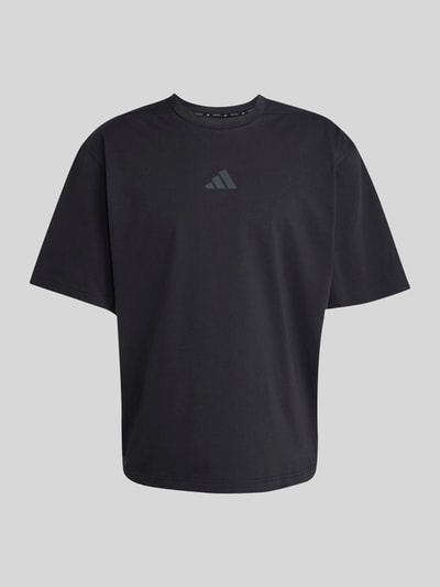 adidas Training Oversize Sport-T-Shirt aus Baumwoll-Mix mit Logo-Print Black 2