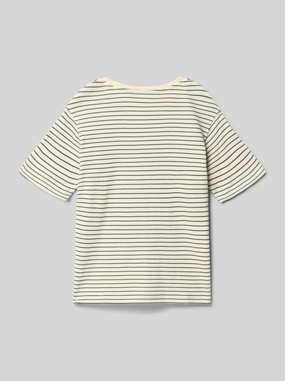 Produktfoto, Regular Fit T-shirt in tricotlook model 'Edover' van JACK & JONES, puur katoen, ronde hals, ruglengte maat 140: 52 cm, gestreept