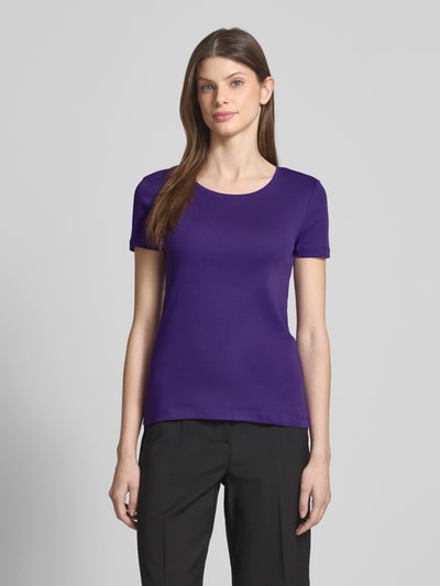 Christian Berg Woman T-shirt z prążkowanym okrągłym dekoltem Fioletowy 4