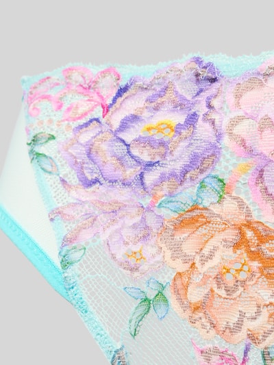Productfoto, Slim Fit Slip met florale all-over stitching model 'Lisbeth' van Marie Jo, elastische materiaalmix met katoen, semi-transparante look