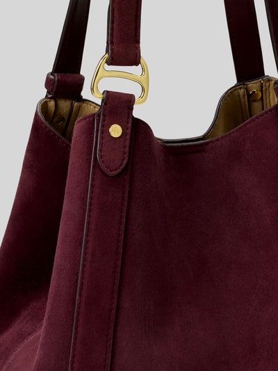 Lauren Ralph Lauren Henkeltasche aus echtem Schafsleder Modell 'TASHA' Bordeaux 6