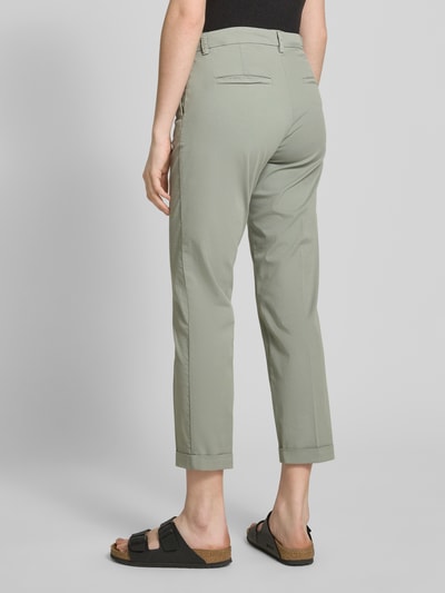 Cambio Slim fit broek met verkort model, model 'STELLA' Kaki - 5