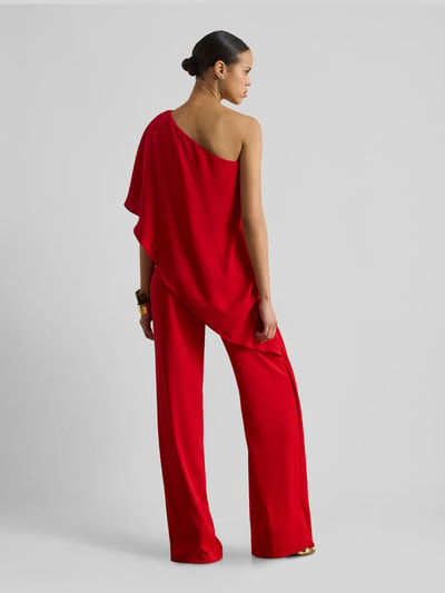 Lauren Ralph Lauren shaped fit jumpsuit met zacht vallende cape-overlay. Rood - 5