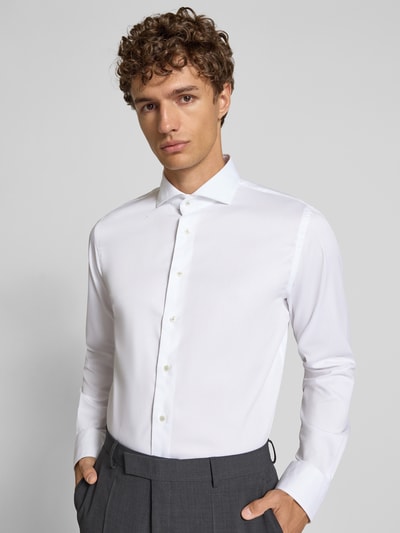 Profuomo Slim fit zakelijk overhemd met haaikraag Wit - 3