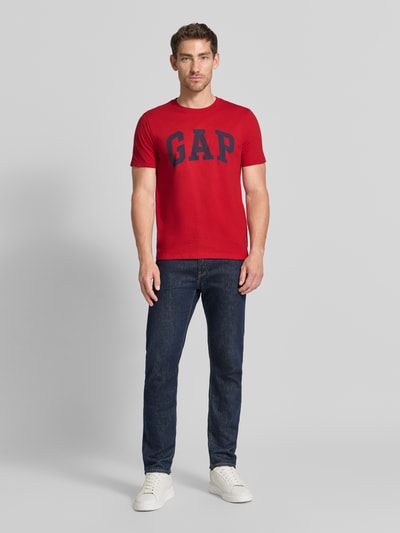 GAP T-shirt met logoprint en ronde hals Rood - 1